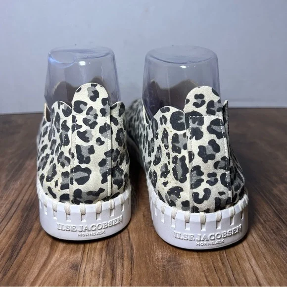 Ilse Jacobsen Tulip slip-on women flat sneaker shoe perforated leopard 39/9 - Picture 5 of 7